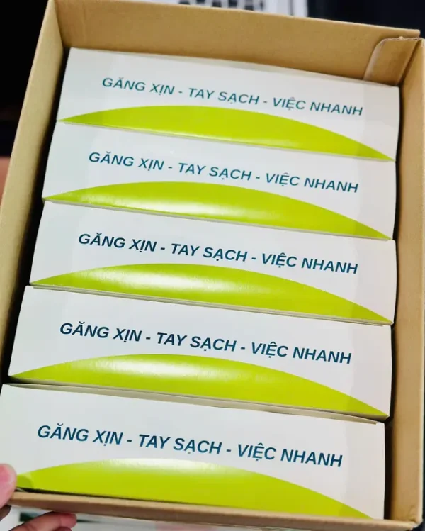 HK - Hộp 100 Chiếc Găng Tay Cao Su Non Trong Suốt Không Bột Đạt Tiêu Chuẩn 4K An Toàn FDA - Hình ảnh 7
